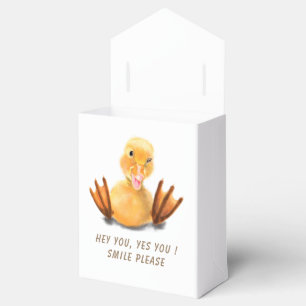 Para Regalos Graciosa caja de regalo con feliz pato amarillo - 