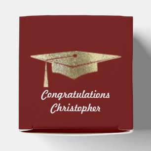 Para Regalos Graduación Gold Cap Grad Fiesta Favor Caja