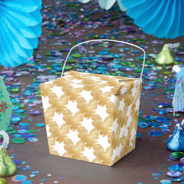 Para Regalos Hilo de la caja de oro 'Take Out' Favor (Fiesta)