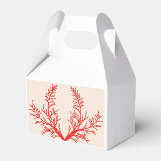 Para Regalos Hojas de cedro en una caja de favores con frontón