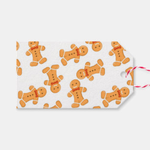 Para Regalos Hombre de pan de jengibre marrón en etiquetas de r