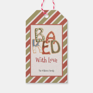 Para Regalos Horneado con amor Etiquetas de regalo de Navidad