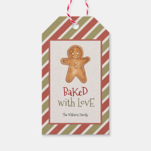 Para Regalos Horneado con amor Etiquetas de regalo de Navidad