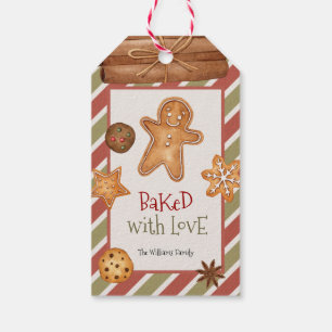 Para Regalos Horneado con amor Etiquetas de regalo de Navidad