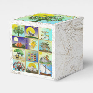 Para Regalos Judaica 12 tribus de Israel caja de Favor de Asher