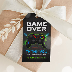 Para Regalos Juego de video Gracias Etiquetas de regalo