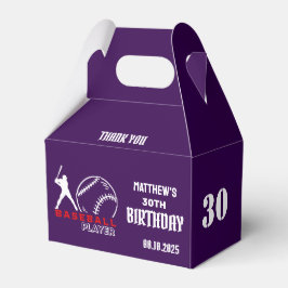 Para Regalos Jugador de béisbol, equipo, caja de favores de cum