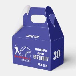 Para Regalos Jugador de béisbol, equipo, caja de favores de cum