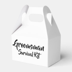 Para Regalos Kit de supervivencia "Groomsman" Caja