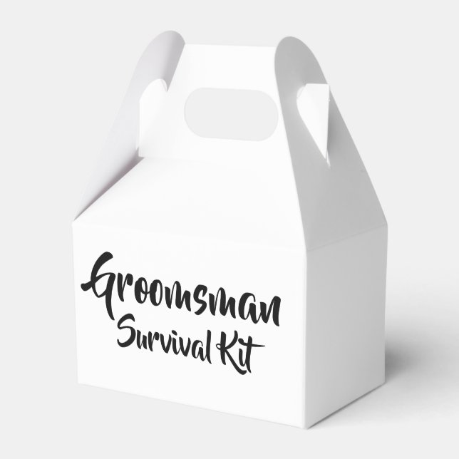 Para Regalos Kit de supervivencia "Groomsman" Caja (Front Side)