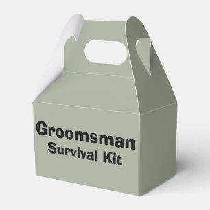 Para Regalos Kit de supervivencia "Groomsman" Caja