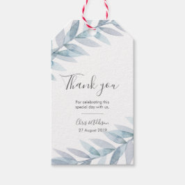 Para Regalos La acuarela azul deja etiquetas de agradecimiento