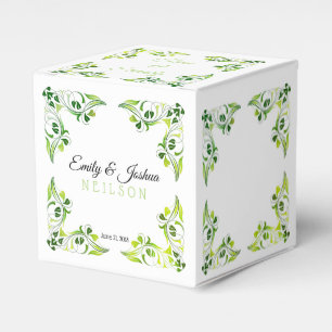 Para Regalos La Estupenda Caja De Favor De La Hoja Verde