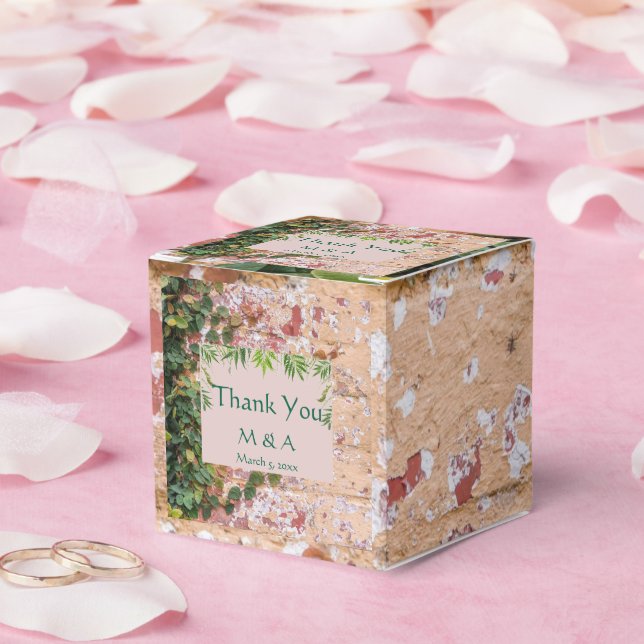 Para Regalos Ladrillos pintados Caja Verde de Favor de la Boda  (Boda)