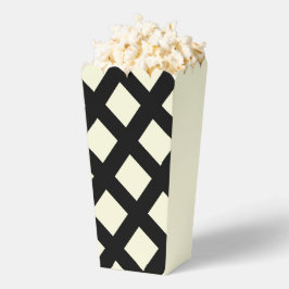 Para Regalos Lattice Caja de palomitas (crema y negro)