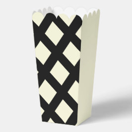 Para Regalos Lattice Caja de palomitas (crema y negro)
