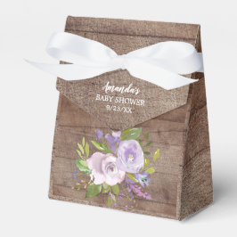 Para Regalos Lavanda Rústica Flores Caja de Favor Baby Shower