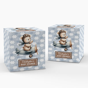 Para Regalos Lovely Teddy Bear Pilot Caja Favorita Bebé Azul