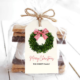 Para Regalos Magnolia corona etiquetas de regalo de Navidad con