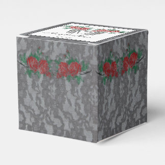 Para Regalos Manos de esqueleto gótico y Rosas Caja de Favor de