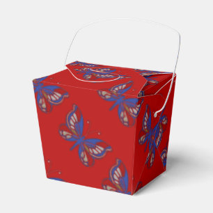 Para Regalos Mariposa azul rojo-rojo roja sacar caja favorita