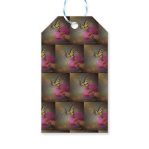 Mariposa En Las Etiquetas De Regalo Del Jardín