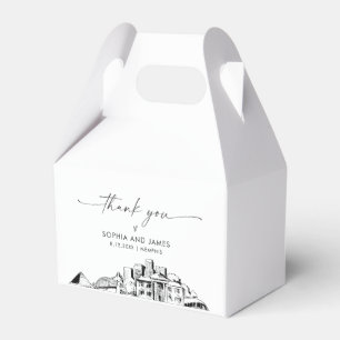 Para Regalos Memphis Boda caja de favor personalizada