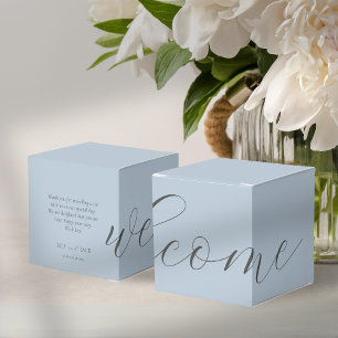 Para Regalos Moda Dusty Blue Boda Bienvenida Caja de Favor