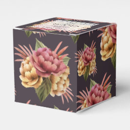 Para Regalos Moda Peony flor en caja de favores morados