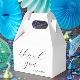 Para Regalos Moderna caligrafía elegante caja de favores de bod