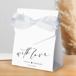 Para Regalos Moderno Minimalista con caja de favores de boda de