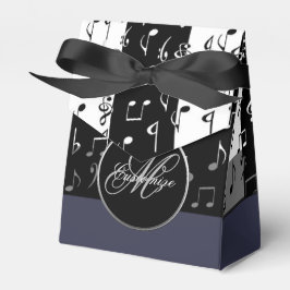 Para Regalos Monograma Bandas musicales blancas y negras Caja d