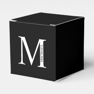 Para Regalos Monograma personalizado y caja de favoritos de nom
