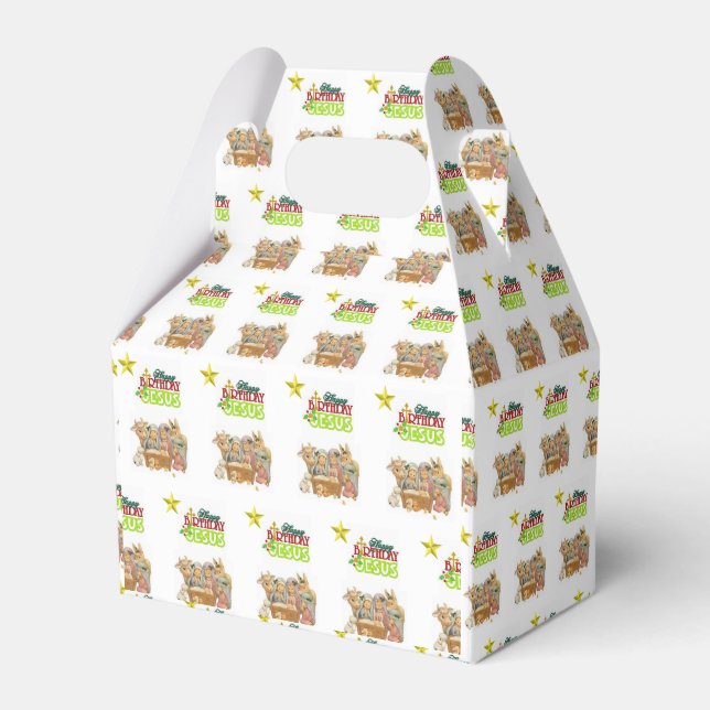 Para Regalos Navidades de caja de favor de gable (Front Side)