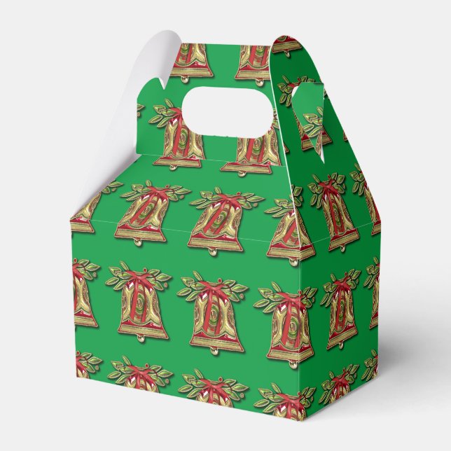 Para Regalos Navidades de oro campanan caja de favores de feria (Front Side)