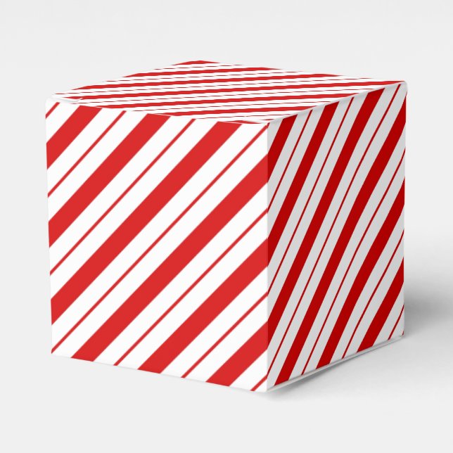 Para Regalos Navidades Favor Caja Candy Cane Stripe (Costado Anverso)