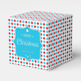 Para Regalos Navidades Punto De Polka Rojo-Azul Caja De Fvor