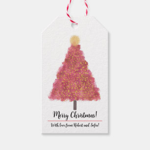Para Regalos Navidades rosados tratados con etiquetas de regalo