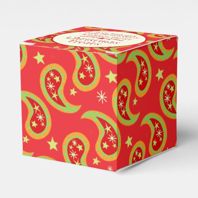 Para Regalos Navidades verdes rojos estrella paisajista caja de (Costado Anverso)