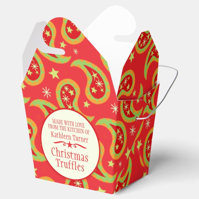 Para Regalos Navidades verdes rojos estrella paisajista caja de (Abierto)