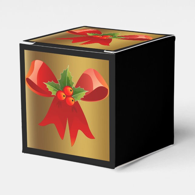 Para Regalos Negro con oro cepillado y caja de favor de reverso (Costado Anverso)