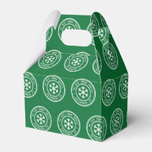 No Abrir Hasta Caja de Favor de Navidad Verde