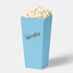 Para Regalos Nombre antiguo Caja de palomitas (Sky Blue & Coppe