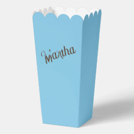 Para Regalos Nombre antiguo Caja de palomitas (Sky Blue & Coppe