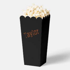 Para Regalos Nombre perturbado Caja de palomitas (negro y óxido