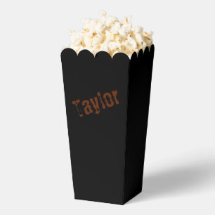 Para Regalos Nombre perturbado Caja de palomitas (negro y óxido