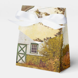 Para Regalos Papel de carpa Caja de Favor Sunset Barn País Rúst