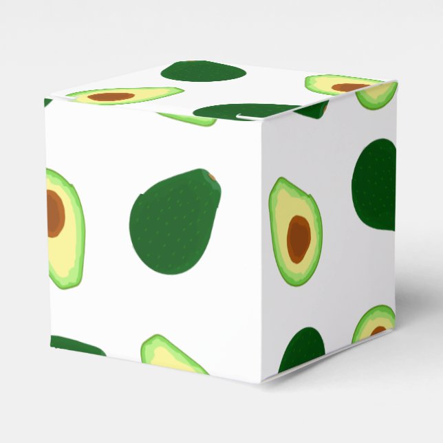 Para Regalos Patrón de aguacate Imprimir caja de favores (Costado Anverso)