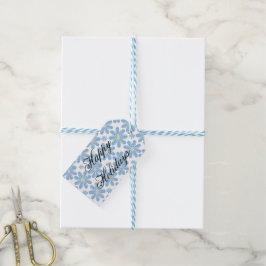 Para Regalos Patrón floral azul - Etiquetas de regalo personali