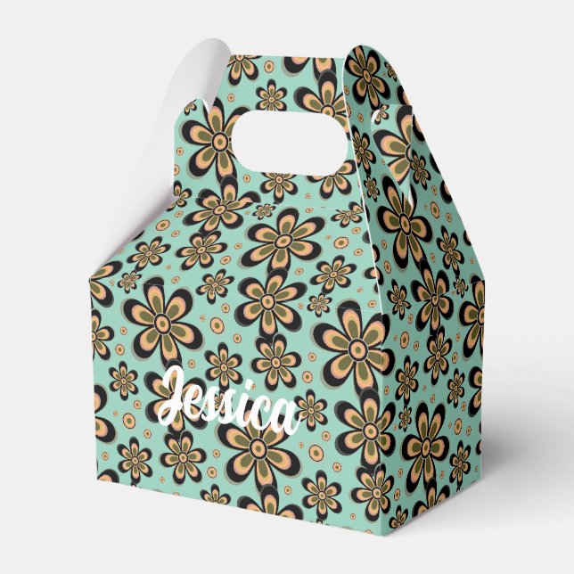 Para Regalos Patrón floral - Caja de favores (Front Side)